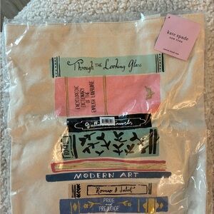 NWT Kate Spade Canvas Book Tote
